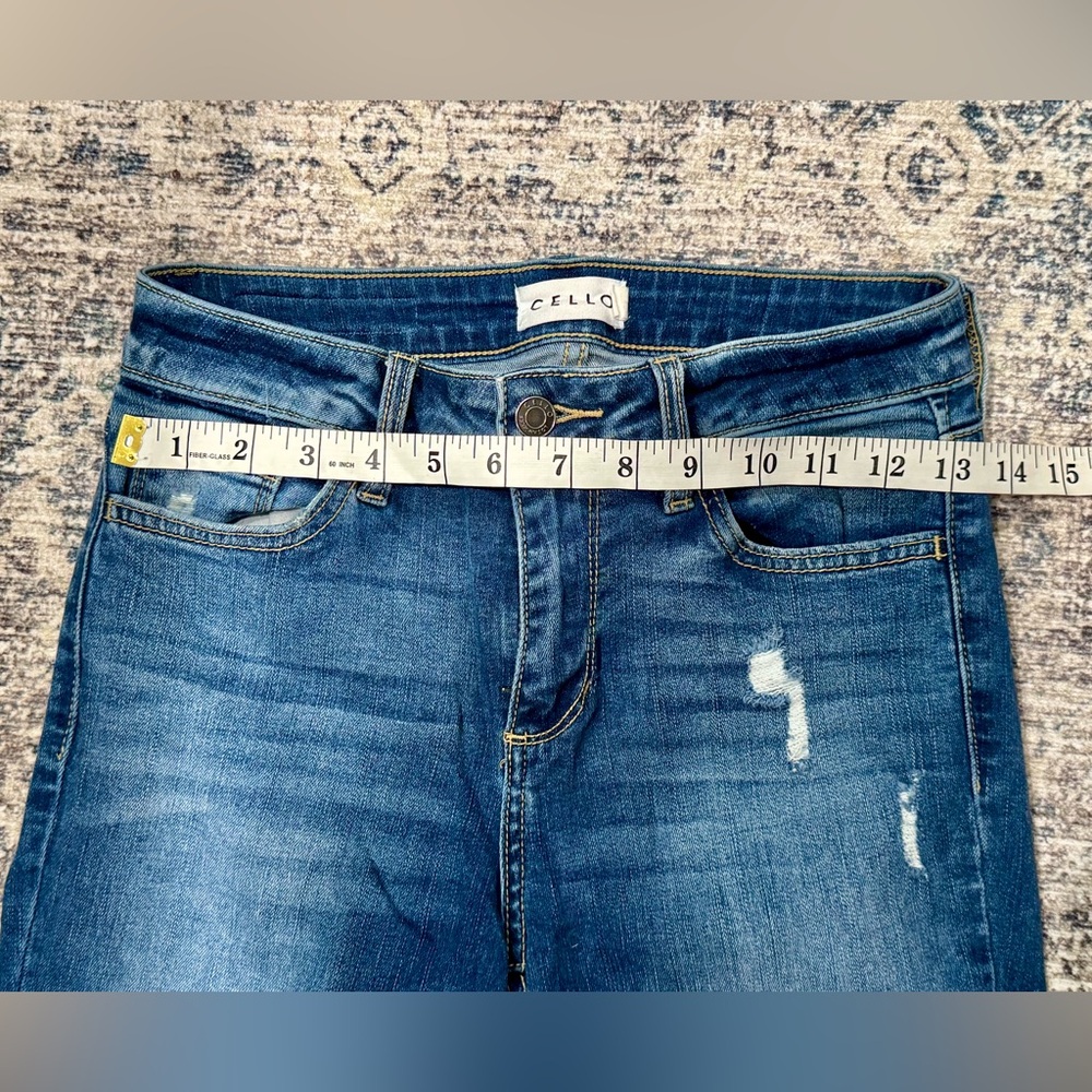Cello Women’s Blue High-Rise Distressed Jeans - Picture 4 of 7